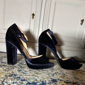 American Rag Navy Blue Velvet Women's Platform Heels